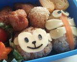 キャラ弁☆おサルとトンボで秋のお弁当作り方12写真