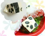 キャラ弁 チーズで四角いパンダ作り方6写真