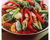 おもてなしに好評の魚介パエリア作り方10写真