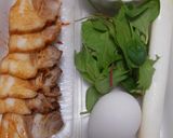 市販のチャーシューでチャーシューエッグ丼作り方1写真