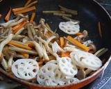 一夜干しイカと根菜のきんぴら作り方3写真