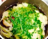 【即席5分】豆苗と椎茸のふんわりかきたまスープ作り方3写真