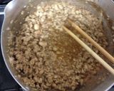 簡単、雪平鍋でそぼろ丼作り方3写真
