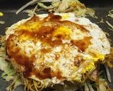 イカ入り広島焼き作り方9写真