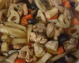 れんこん・ごぼう・鶏もも肉で☆黒酢炒め煮作り方12写真