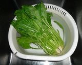 壬生菜の胡麻和え　京都カフェ作り方1写真