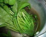 壬生菜の胡麻和え　京都カフェ作り方3写真