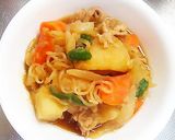 万能醤油だれで～ ノンオイル肉じゃが作り方9写真