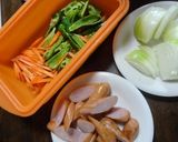 ウインナーと野菜のケチャップ炒め作り方1写真