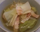 こころもポッ。白菜とベーコンの生姜スープ作り方4写真