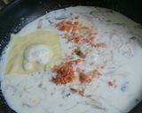 鮭フレークときのこのクリームパスタ作り方3写真