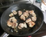 鶏肉とモロヘイヤのおろしポン酢炒め作り方1写真