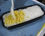 【弁当飯】鶏そぼろサンドdeそぼろ飯作り方4写真