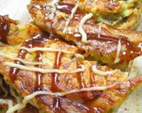 屋台風☆若菜ご飯のお好み焼き弁当作り方5写真