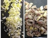 牛すじと長ネギの！焦がし醤油チャーハン作り方1写真