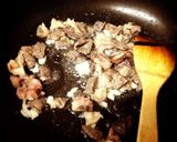 牛すじと長ネギの！焦がし醤油チャーハン作り方3写真