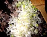 牛すじと長ネギの！焦がし醤油チャーハン作り方4写真