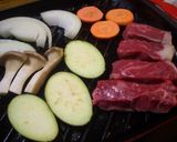 ルクルーゼのグリルロンドでステーキを焼く作り方1写真
