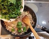 挽肉と春菊のビタミン補給丼作り方7写真
