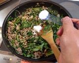 挽肉と春菊のビタミン補給丼作り方8写真