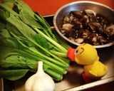あさりと小松菜炒め♪作り方1写真