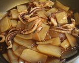 フライパンdeイカゲソと大根の煮物作り方4写真