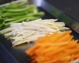 もずくと鶏ひき肉の中華風。作り方3写真