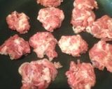 豚こま肉でコロコロステーキ風作り方1写真
