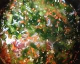 梅と野沢菜としらすのご飯作り方4写真