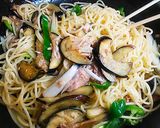 麺つゆで‥ 茄子と卵の和風スパゲッティ作り方7写真