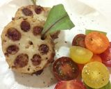 ブルーチーズとコンビーフの蓮根畑作り方5写真