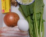 ほうれん草と玉葱とベーコンの卵とじスープ作り方1写真