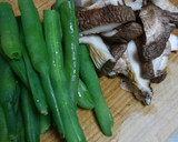 炙り椎茸といんげんの胡麻和え作り方1写真