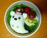 ハロウィン♡ミジュマルおばけ♡お弁当♪作り方4写真