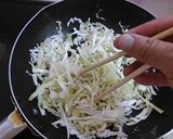キャベツの巣ごもり卵お好み焼き風作り方2写真