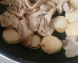 山芋と豚肉の甘辛炒め作り方3写真