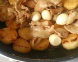 山芋と豚肉の甘辛炒め作り方4写真