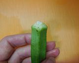 わさび風味　オクラのなめたけ和え　どすぇ作り方1写真