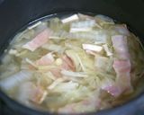 白菜とベーコン、春雨の味噌汁作り方5写真