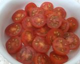 ミニトマトのチーズとろ～りオーブン焼き作り方1写真