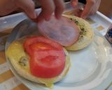 近所のパン屋で大人気！絶品マフィンサンド作り方10写真