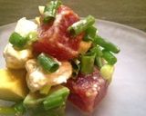 マグロとアボカドとクリームチーズのサラダ作り方4写真