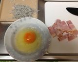 しらすとベーコンの和風チャーハン☆作り方1写真