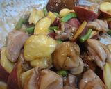 サツマイモと鶏肉の生姜甘酢炒め作り方5写真