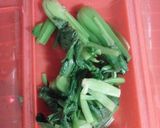 ルクエで小松菜ナムル黒酢入り作り方1写真