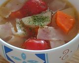 じゃが芋とニンニクのトマトスープ❣作り方4写真