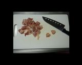 簡単！ネギとモモ肉のお味噌汁☆作り方1写真