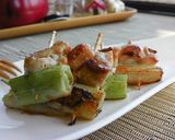 塩ヨーグルトで鶏ももネギま！大蒜醤油味作り方5写真