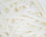 めんつゆで明太あんかけ玉子とじのおうどん作り方10写真