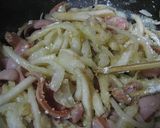 あけびとバジルのクリームパスタ作り方7写真